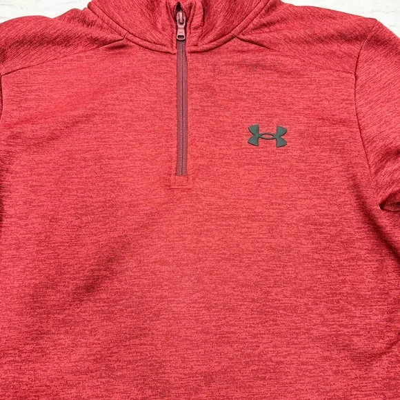 Under Armour Men's Fleece 1/4 Zip Up Red Long Sleeve Brand NEW! With Tags SMALL - Picture 5 of 5